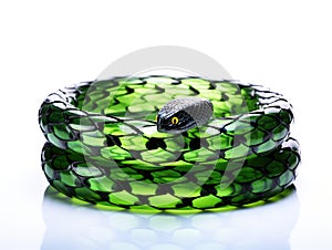 Watersnake Nerodia rhombifer isolated  Made With Generative AI illustration