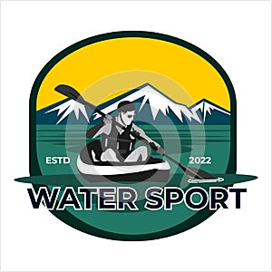 Watersport illustration logo vector
