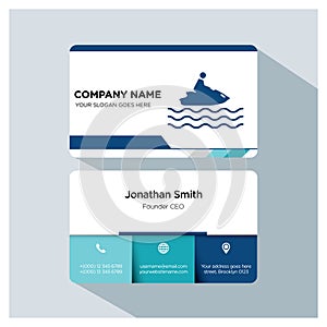 Watersports player trainer business card