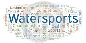 Watersports word cloud.