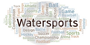 Watersports word cloud