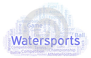 Watersports word cloud