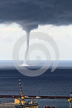 Waterspout in Mediterranean sea