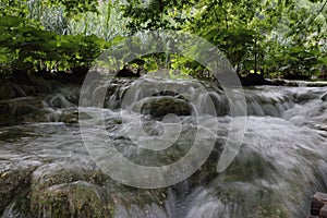 Waterstream at Plitvice lakes in Croatia