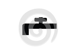 Watertap vector black image icon