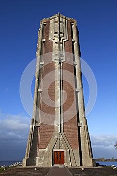 Watertoren next to the Westeinder Plassen in Aalsm