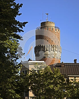 Watertower in Vaasa town. Finland photo