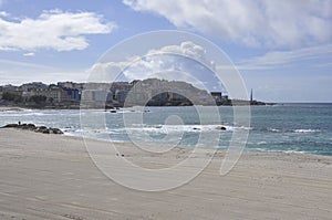 Waterview Panorama at Atlantic from A Coruna Town of Galicia region. Spain.