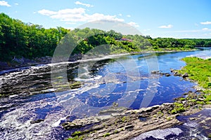 Waterville city, and Kennebec river