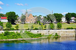 Waterville city, and Kennebec river photo