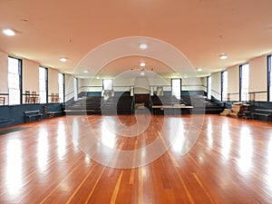 Watervliet Shaker Meeting House interior worship dance floor