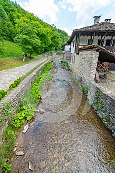 Waterway in the exit from the ethnographic complex `Etera` in Bulgaria