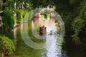 Waterway in Tiger Hill Park in Suzhou, China