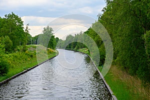 Waterways and canals in province North Brabant, Netherlands