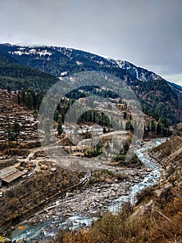 Waterways Himalayas village mountain portrait photography