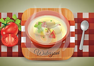 Waterzooi. Vector illustration decorative design photo