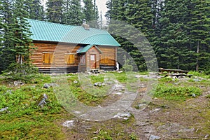 Wates Gibson Alpine Club of Canada Log Cabin in Tonquin area of Jasper National Park