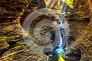 Watkins Glen State Park waterfall photo