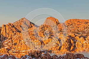 Watson Lake Scenic Winter Landscape