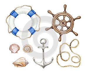 Wattercolor nautical illustrations