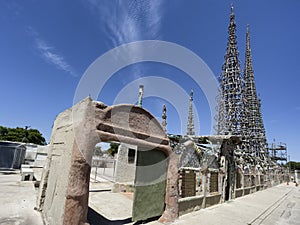 Watts towers in Los Angeles, California photo