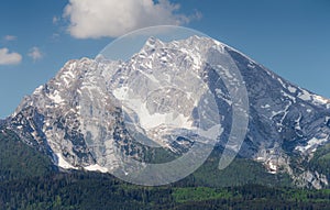 Watzmann mountain near Konigssee lake in Berchtesgaden National Park, Germany