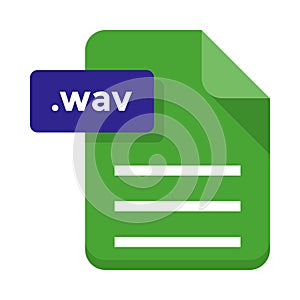 Wav file flat icon photo