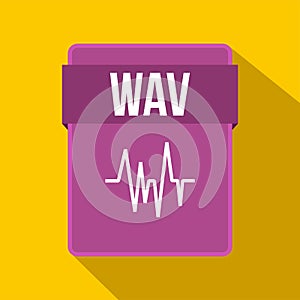 WAV file icon, flat style