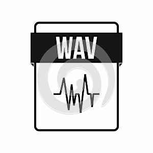 WAV file icon, simple style