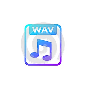 wav file, lossless audio format icon