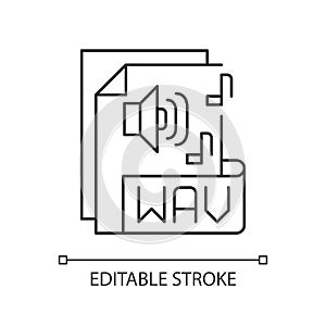 WAV file pixel perfect linear icon