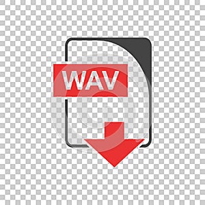 WAV Icon vector flat photo