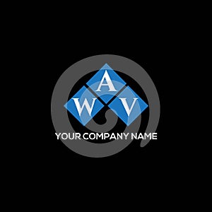 WAV letter logo design on BLACK background. WAV creative initials letter logo concept. WAV letter design