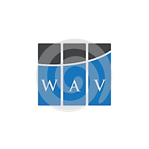 WAV letter logo design on white background. WAV creative initials letter logo concept. WAV letter design