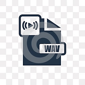 Wav vector icon isolated on transparent background, Wav transpa