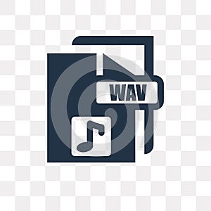 Wav vector icon isolated on transparent background, Wav transpa