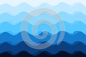 Wave abstract blue background sunshine vector illustration