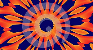 Wave Abstract Orange Sun dial Illustration Art Design Background Simple orange