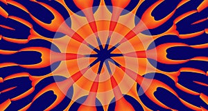 Wave Abstract Orange Sun dial Illustration Art Design Background Simplistic 5
