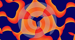 Wave Abstract Orange Sun dial Illustration Art Design Background Simplistic 6