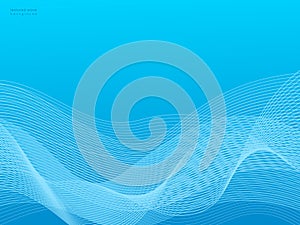 Abstract design element, with smooth waves background