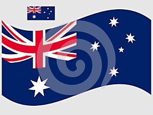 Wave Australia Flag Vector illustration Eps 10