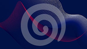 abstract digital blue red lftone dot effect wave line art neon background, gradient modern abstract wallpaper liquid paint, dynami photo