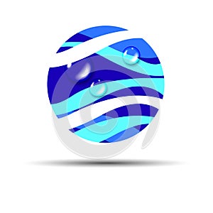 Wave background water abstract illustration blue