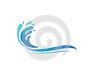 Wave beach logo and symbols vector template