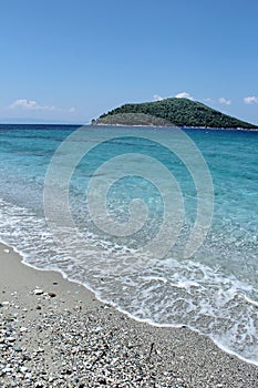 Wave on beautiful beach