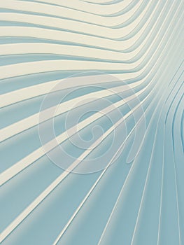 Wave bend white abstract background surface. Digital illustration. 3d rendering