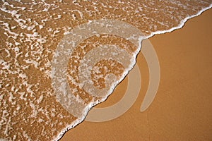 Wave breaking on a beach