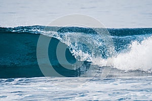 Wave breaking on the shore