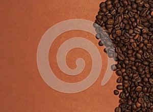 Wave of coffee beans